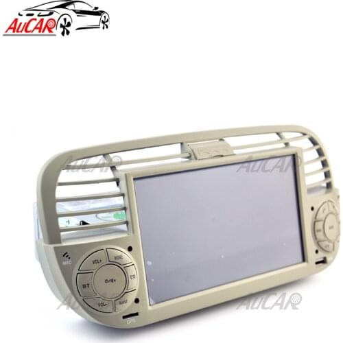 AuCAR 7" Android 10.0 Multimedia Player Car Video Radio Car dvd Player GPS Navigation Stereo Touch Screen For Fiat 500 2010-2015