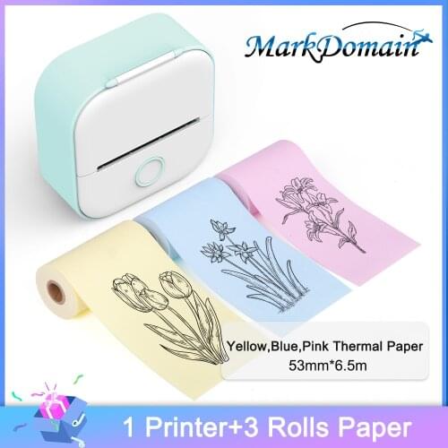 Phomemo T02 Wireless Pocket Thermal Printer Portable Mini Wirelessly BT Connect 203dpi Photo Label Memo List Printing Clearly