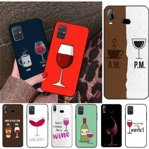 HOTCASHOP Coffee Wine Cup Phone Case For Samsung Galaxy A21S A01 A11 A31 A81 A10 A20E A30 A40 A50 A70 A80 A71 A51