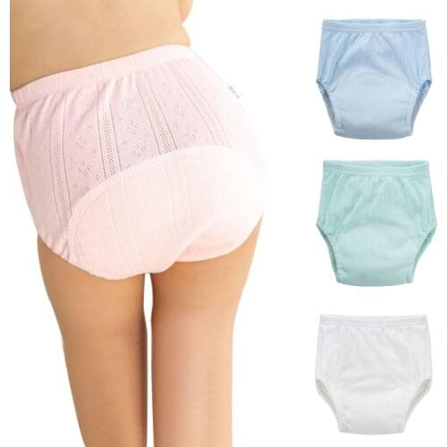 Newborn Training Pants Summer Baby Shorts Solid Color Washable Underwear Boy Girl Cloth Diapers Reusable Nappies Infant Panties