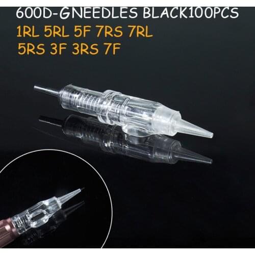 Cartridge Tattoo Needles RL RS F Disposable Tattoo Needles Eyebrow Permanent Makeup Needles 100pcs For Cartridge Machines Grip