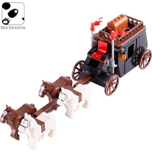 MOC Military Medieval Castle Princess Carriage Building Blocks City Mini King Army Figures Accessories MOC Brick DIY Toys Gift