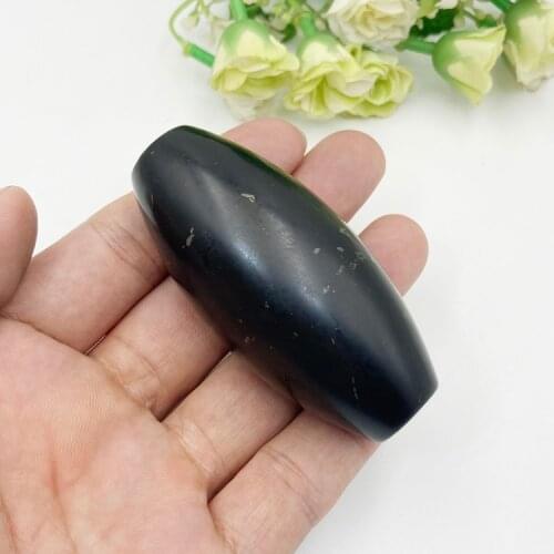 Wholesale Russia Shungite Massage stick 30x70mm,Contain Carbon Fullerenes,Shungite Stone Used For Meditation and Energy Balace