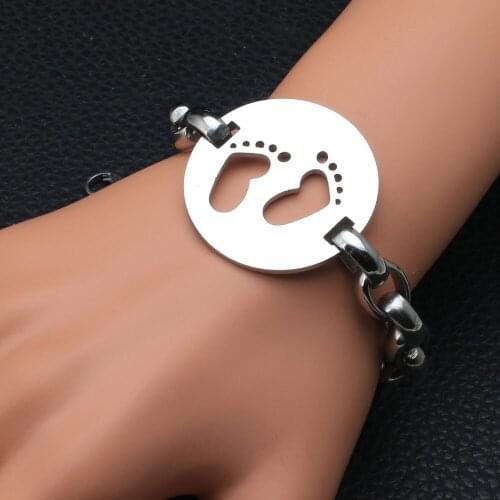 Fashion Stainless Steel Jewelry For Woman Round Bracelet Chain High Quality Silver Color Choose BGEZAFBA