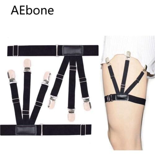 AEbone Mens Shirt Stay Garters Women Elastic Belt Straps Shirt Holders Suspenders for Uniform Wholesale 20 Pieces Sus05