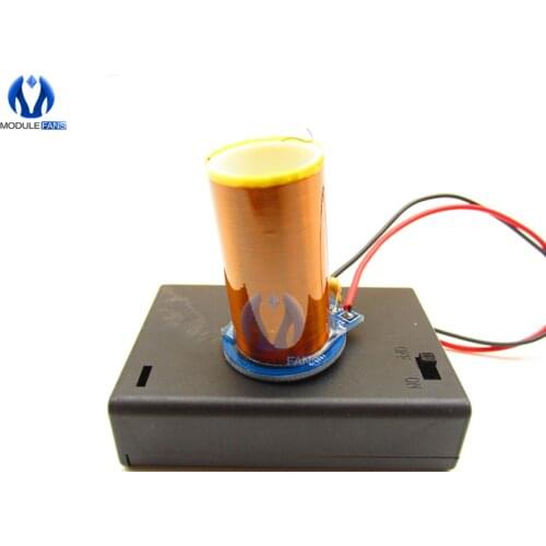 Mini tesla coil kit diy electronic kit DC4.5V Mini Tesla Coil No Arc Type DIY Space Lighting With three AA battery box