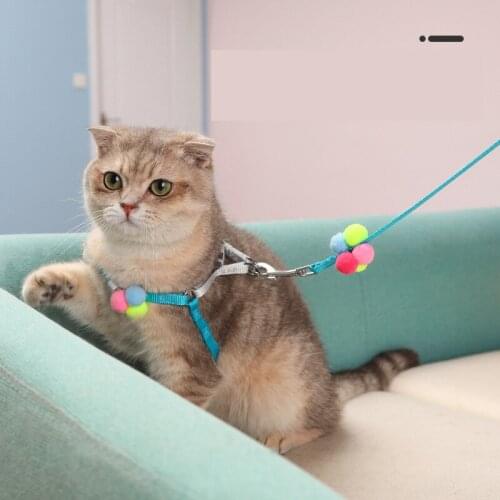 New Cat Collar Harness Leash Adjustable Polyester Pet Traction Cat Kitten Dog Accessory Collar Cats Products Pet Harness Belt