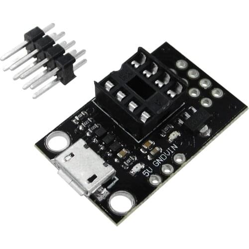 Pluggable Development Board For ATtiny13A/ATtiny25/ATtiny45/ATtiny85 Programming Editor Micro Usb Power Connector