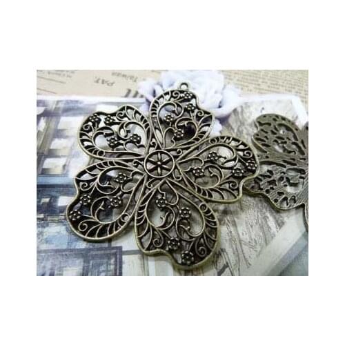 Zinc alloy pendant jewelry accessories diy handmade material charms flower piece of pendant54*58mm
