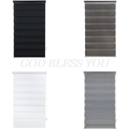Day And Night Zebra Roller Blind Double Translucent or Blackout Vision Curtains for Window and Door with Install Accessories