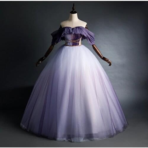 Luxury fairy dream lavender vintage ball gown long dress vintage medieval dress Renaissance princess Victoria dress