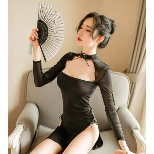 Sexy mousse Nightdress sloth sleepwear Underwear open perspective skirt dress uniform temptation passion supplies female sloth