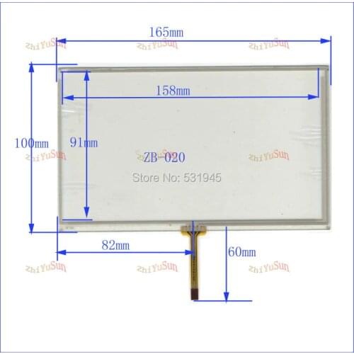 ZhiYuSun 2PCS/lot compatible HLD-TP-0883 7inch 165mm*100mm Touch Screen panel touchpad four change eight line compatible