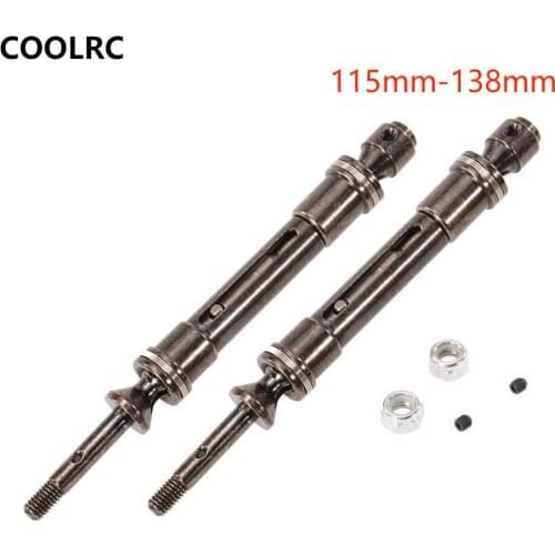 2pcs 115mm-138mm Steel Front Drive Shaft for Traxxas Slash 4X4 Slash Rustler VXL Stampede 4X4 VXL 1/10 RC Car Upgrade