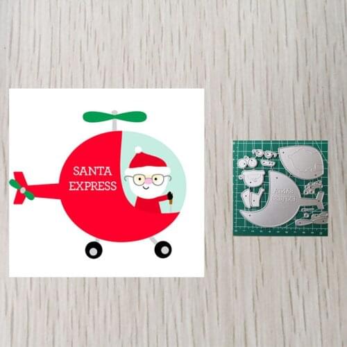 Helicopter Santa Claus Metal Dies For Card Making New For 2020 Die Scrapbook Album
