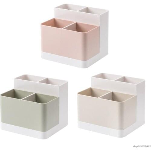 Large Capacity Stationery Holder 4 Grids Tabletop Makeups Organizer Holder for Desk Simple Stylish Table Storage Holder au12 21