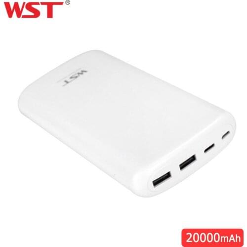 WST Original Power Bank 20000mAh Dual USB High Capacity External Batteries Pack for iPhone Android Portable Battery Bank