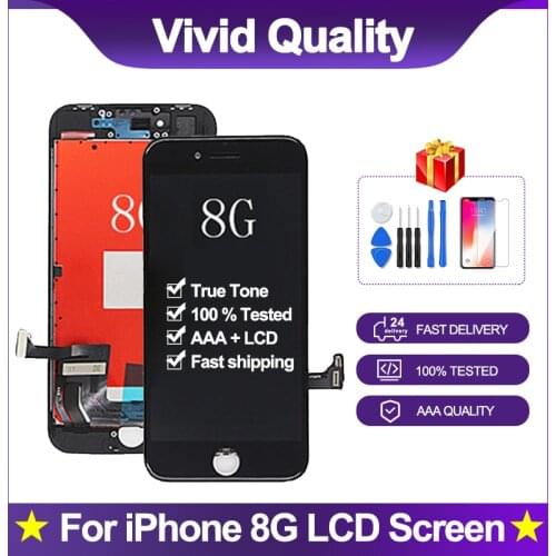 Vivid Screen Replacement For iPhone 8 LCD Display with 3D Touch Screens Pantalla For iPhone 8 Digitizer Assembly Black and White