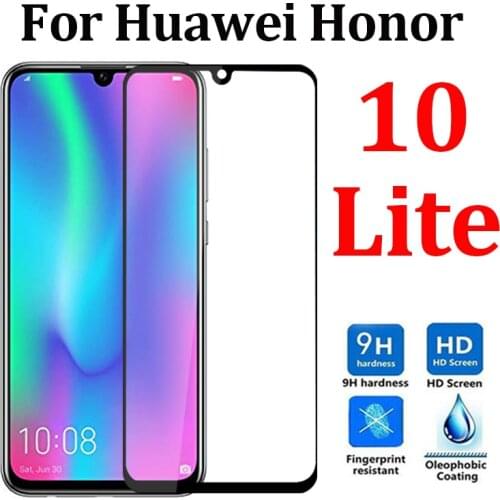 Tempered glass for huawei honor 10 lite display huawey honer light armor hawei hono lit protective screen protector huawai huwei