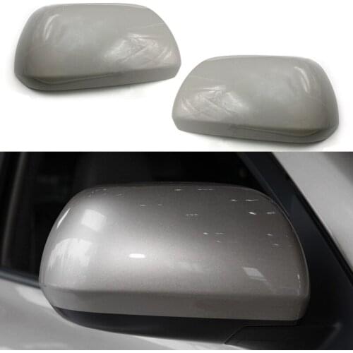 1 Pair Left & Right Car Side Wing Rearview Mirror Cover Cap Decor Silver Fit for Toyota Highlander 2008 2009 2010 2011 2012 2013