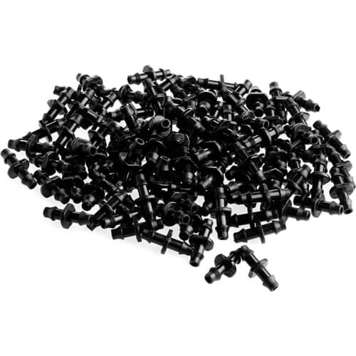 100PCs Barbed Connector Double Way 1/4" Fr 4/7mm Hose Garden Drip Irrigation Hot