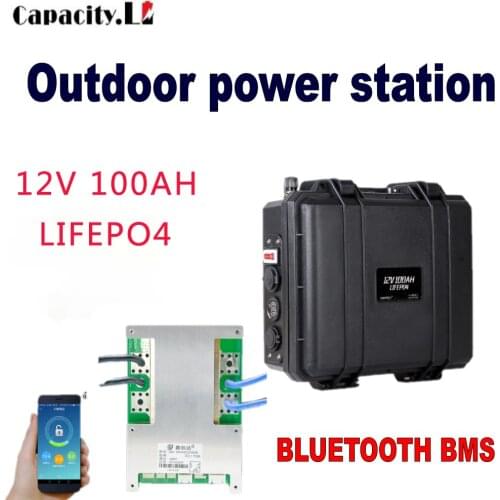 12V Battery Pack 100Ah LiFePO4 RV LiFePO4 Battery Bluetooth BMS CGARETTE LIGHTER ELECTRIC CAR MOTOR CONVERTER BATTERY