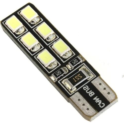 2 pcs CanBus T10 LED 2835 12 SMD W5W 194 168 Car Interior Illumination Parking Light License Plate Tail Light White