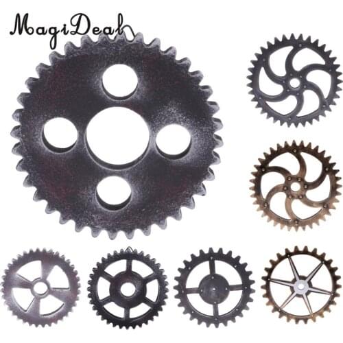 2PCS Wooden Steampunk Gear for Home Bar Shop Wall Art Hanging Decoration 12cm 29cm