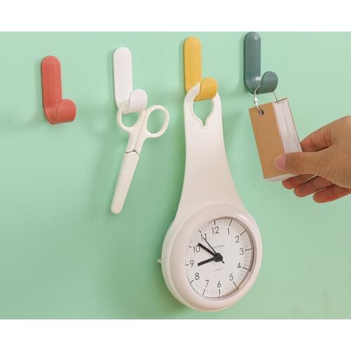 4pcs Colorful Wall key holder Bathroom Hanger Hook Adhesive Wall Vacuum Sucker Heavy Load Rack Kitchen Storage Rack Organizer