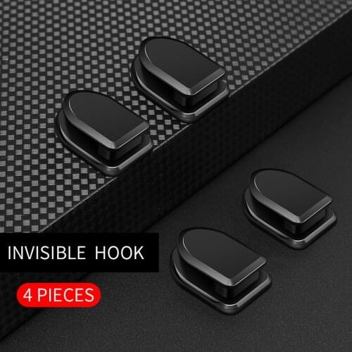 4pcs Car seat back concealed multifunctional car interior rear seat backrest creative car sticky mini hook