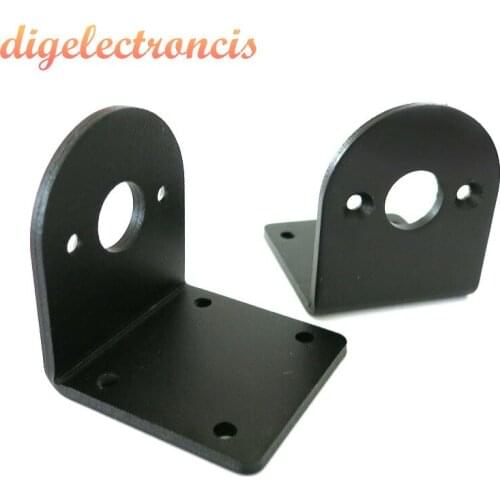 555/550/545 L Shaped Motor Mounting Aluminum Motor Mounting Bracket Black Metal Mounting Base Support Bracket for DC Motor