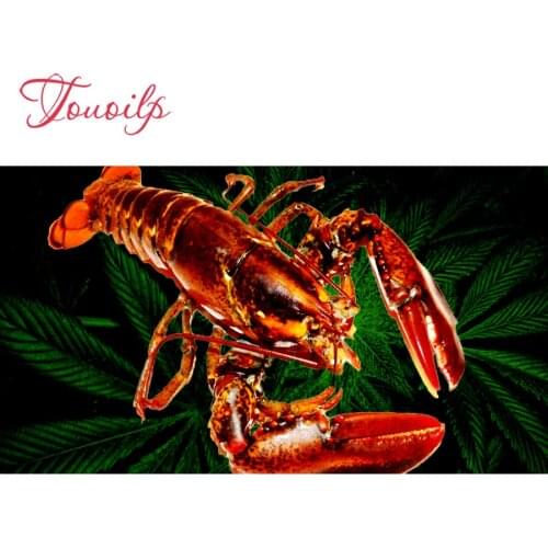 TOUOILP 5D DIY Diamond Painting Full Square/Round Drill"Animal lobster"5d Embroidery Cross Stitch Mosaic Home Decor