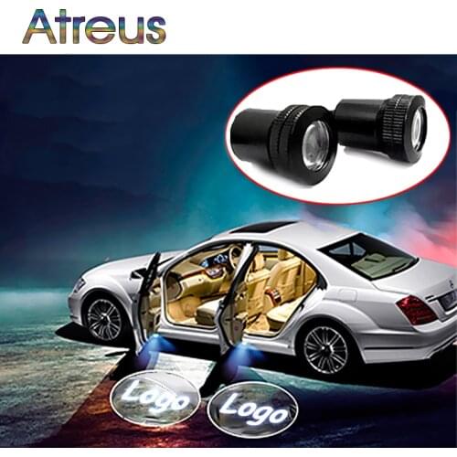 Atreus Car LED Door Welcome Lamp Logo Laser Light For Ford focus 2 3 mondeo mk4 Toyota corolla 2008 chr Lada Nissan juke tiida
