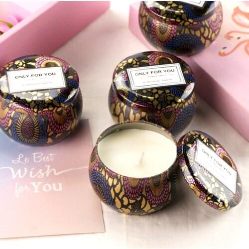 Japan Chiyo Paper Tinplate Fragrance Essential Oil Aromatherapy Candle Romantic Soy Wax Cup Gift Souvenir Gift Home Decoration