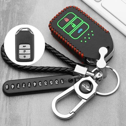 3 Button Car Key Case Cover for Honda Accord 9 Crider City 2015 2016 HRV CRV Vezel Spirior Odyssey Civic Fit Jade