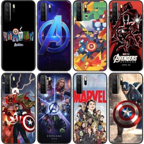 Marvel Black Soft Cover The Pooh For Huawei Nova 8 7 6 SE 5T 7i 5i 5Z 5 4 4E 3 3i 3E 2i Pro Phone Case cases