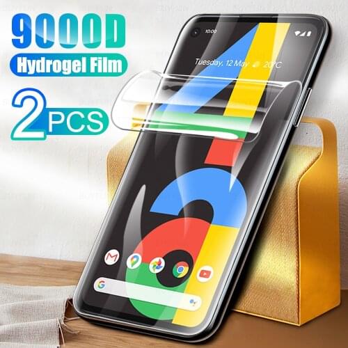 2pcs full cover pixel 4a hydrogel film for google pixel 4a pixel4 4 a anti-scratcfront screen protectors film not glass 5.81"