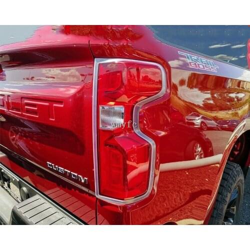 For Chevrolet Silverado 1500 2019 2020 Chrome Rear Back Lamp Tail Light Cover Trim Car Styling Sticker Exterior Accessories
