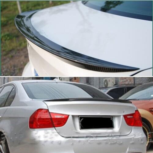 Use For BMW 3 Series E90 Spoiler 2005--2012 Year Sedan 4-door Real Carbon Fiber Rear Wing P Style Sport Accessories Body Kit