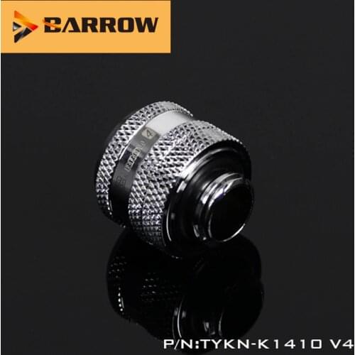 Barrow Water Cooling Connector Hand Compression OD14mm Hard Tube Fittings,G1/4 Adapters for OD14mm Hard Tubes TYKN-K1410 V4