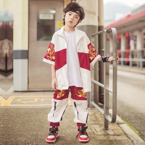 Hip Hop Dance Costume Kids Street Wear New Boys Girls Jazz Dance Clothing Chinese Style Show Costume Ballroom Dance Hip Hop Pant