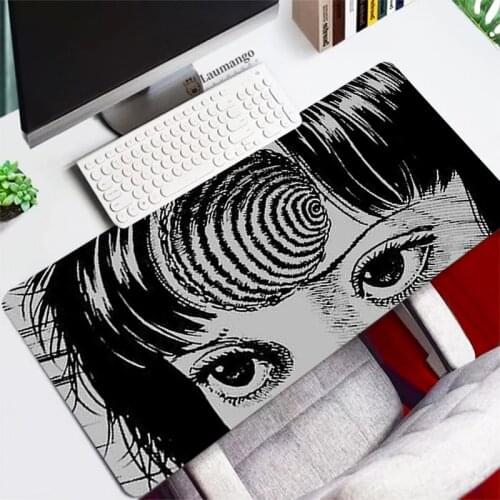 Junji ito Mousepad Gamer PC Carpet Computer Mouse Pad Anime Gaming Accessories Keyboard Large 40X90 XXL CS GO LOL Table Mausepad