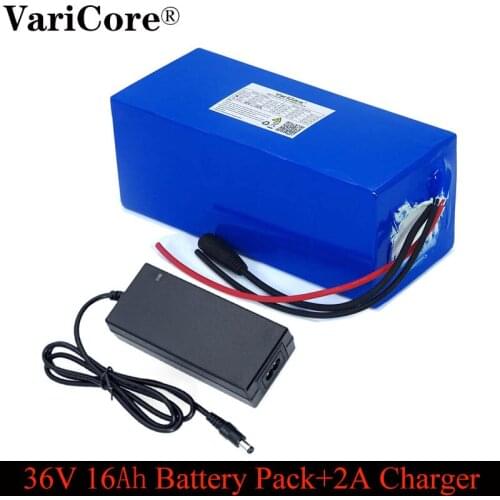 VariCore 36V 16ah 18650 lithium Battery pack and bms protection 16000mAh backup power supply + 42V 2A charger