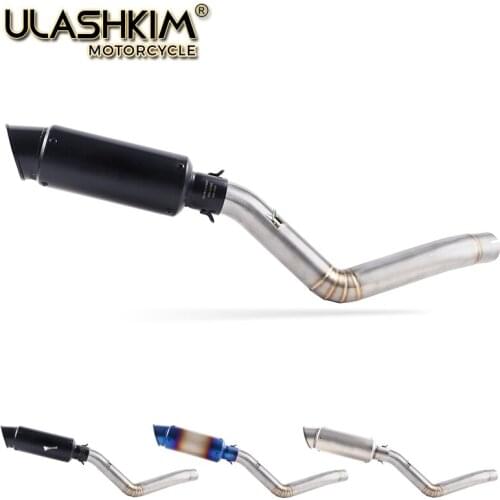 TRK502 Motorcycle Muffler Pipe Racing Exhaust Middle Link Pipe Slip On For Benelli TRK502 TRK 502 DB-Killer Exhaust