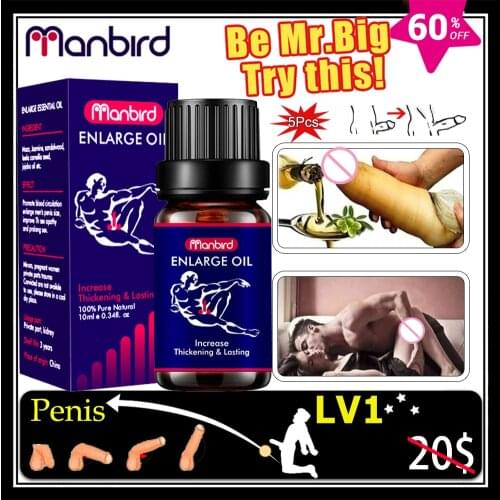 Manbird Natural Herbal Ingredient Penis Enlargement Oils Cream Lubricant Men Increase Big Dick Size Growth Erection Thickening