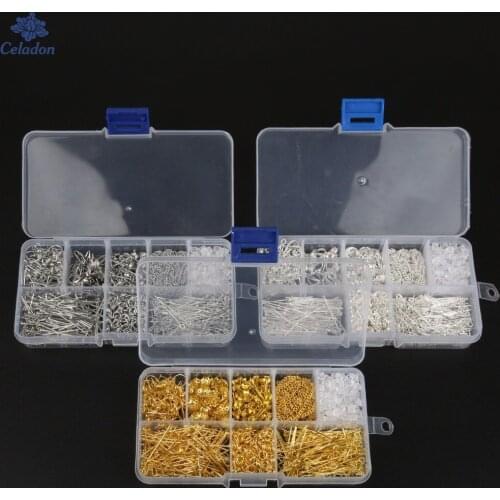 New Arrival Free Shipping Approx 670pcs Pin Chain,Ear blocking Hook Ring Clasp Fitting Chain&Tassel jewelry findings Sets DIY