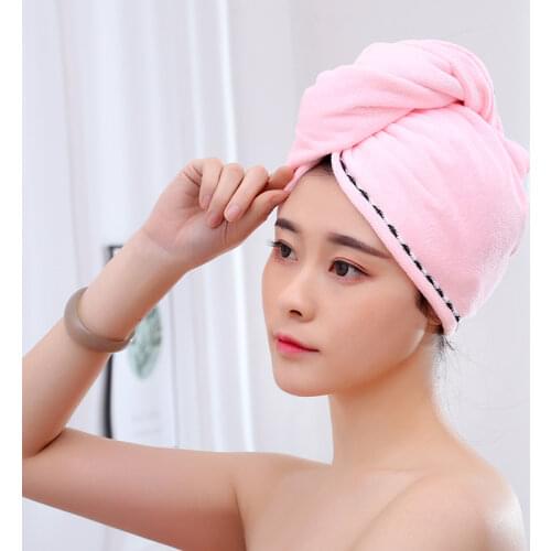 Microfibre After Shower Hair Drying Wrap Womens Girls LadyS Towel Quick Dry Hair Hat Cap Turban Head Wrap Bathing Tools 4 Pcs
