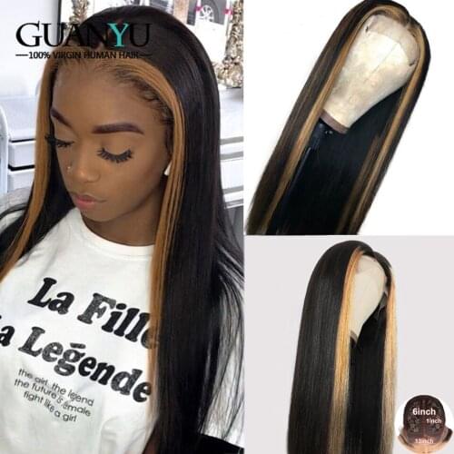 Transparent Highlight Lace Front Human Hair Bob Wig Brazilian Straight Ombre Honey Blonde 1b 27 Colored Lace Part Wigs For Women