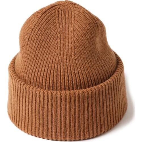 SHUCHAN 100% Wool Hats for Women Skullies & Beanies Keep Warm Solid Winter Outdoor Winter Accessories for Women Unisex