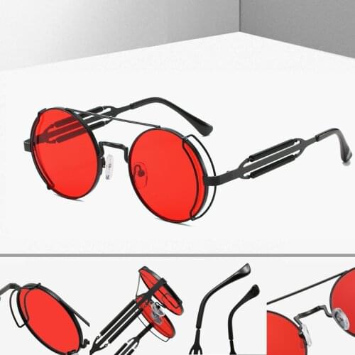Punks 2077 Style Shades SunGlasses Punk Game Metal Frame Men Women Eyeglasses Round Sunglasses AdultsVintage Sun Glasses Gifts